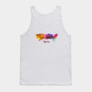 Porto skyline in watercolor Tank Top